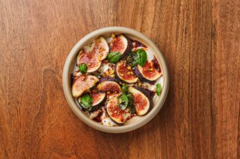 Stracciatella with Figs and Pistachios