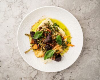 Young vegetables with ricotta